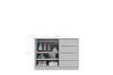 Ver imagem 3 de Kit Quarto Infantil Bebê Perola Cômoda 4 Gavetas 2 Portas E Guarda Roupa 3 Portas 4 Gavetas Cinza -