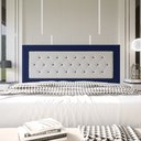 Ver imagem 1 de Cabeceira Casal 1,95m Havana Suede Azul Dal Poz Estofados