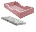 Ver imagem 1 de Cama Infantil Espumada Clara Premium Conforto Quarto Criança Proteção Moderna com Colchão Cor Rosa