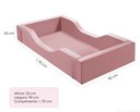 Ver imagem 5 de Cama Infantil Espumada Clara Premium Conforto Quarto Criança Proteção Moderna com Colchão Cor Rosa