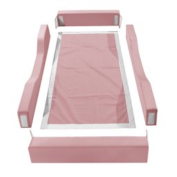 Cama Infantil Espumada Clara Premium Conforto Quarto Criança Proteção Moderna com Colchão Cor Rosa - 4