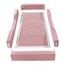 Cama Infantil Espumada Clara Premium Conforto Quarto Criança Proteção Moderna com Colchão Cor Rosa - 4
