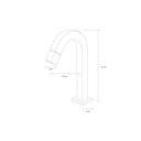 Ver imagem 5 de Kit Torneira de Mesa para Banheiro Bica Baixa Quadrada e Válvula Click para Cuba 7/8 Dourado