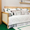 Ver imagem 7 de Cama Infantil de Solteiro com Detalhe em Palinha Natural Carvalho Malva Linha Paglia