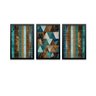 Conjunto Kit 3 Quadros Decorativos Arte Textura Geométrica Los Quadros - 1