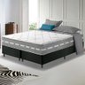 Cama Box King Preto + Colchão Molas Ensacadas Miami 193x203x60cm - 2