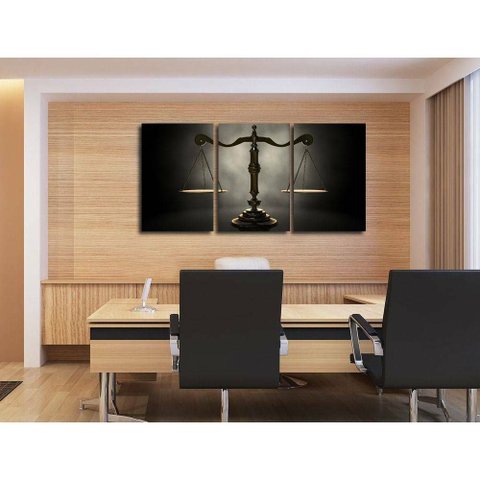 Quadros Decorativos Balança da Justiça 120 X 60 Cm