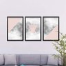Conjunto Kit 3 Quadros Decorativos Nuvens Abstratas Los Quadros - 2