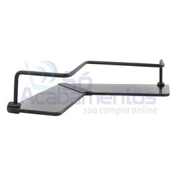 Porta Shampoo Preto Fosco Canto Em L Vidro Fumê - 2