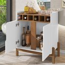 Ver imagem 6 de Balcão Aparador Bar 75cm com Adega Apollo Branco/cedro C14 - Mpozenato