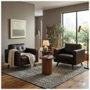 Ver imagem 3 de Poltrona Decorativa Roma – Design Retrô com Pés Palito - Corino Café - 62400