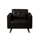 Ver imagem 1 de Poltrona Decorativa Roma – Design Retrô com Pés Palito - Corino Café - 62400