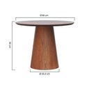 Ver imagem 2 de Mesa de Jantar Base Cone Ø90 Laminado Cinamomo Amêndoa - Tampo Ø90 Laminado Envernizado Cinamomo