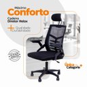 Ver imagem 4 de Cadeira Escritório Executiva Diretor Relax Ergonômica Preto