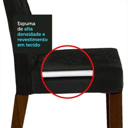 Conjunto Sala de Jantar Mesa Tampo de Vidro 4 Cadeiras Celina Madesa - 9