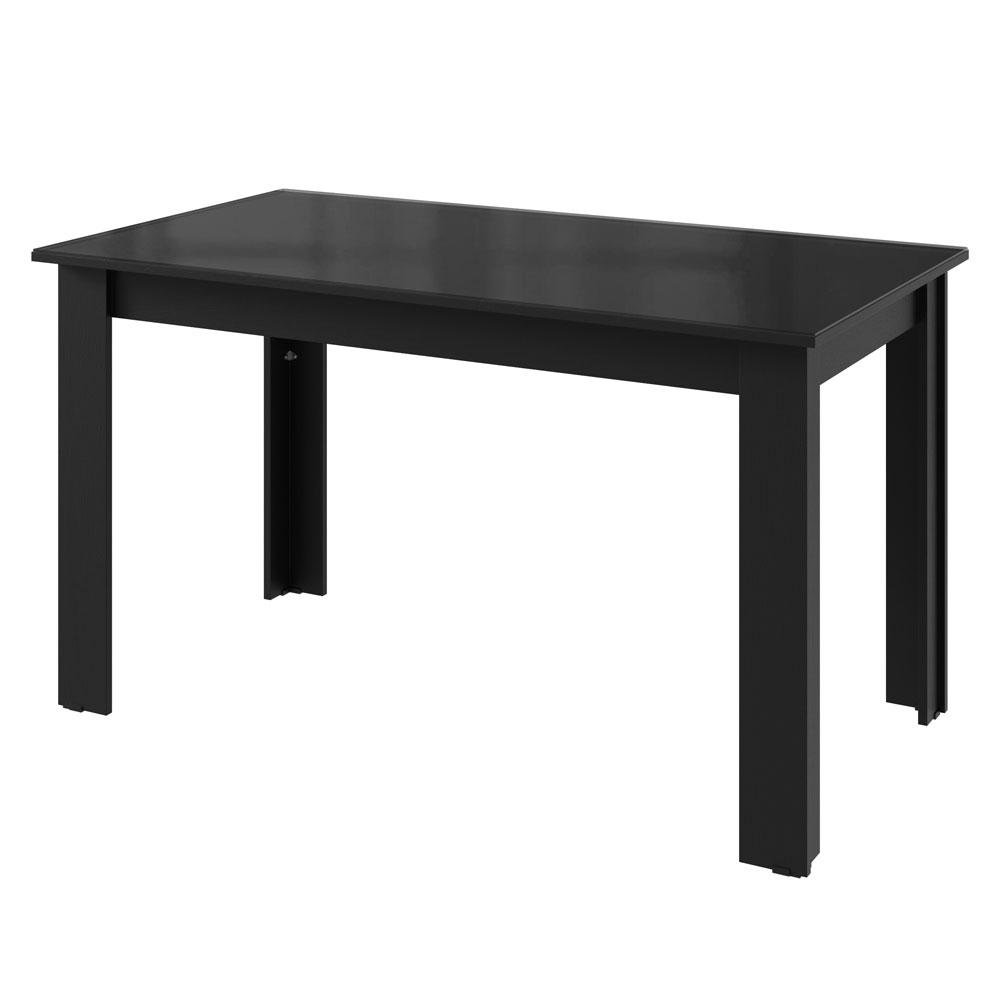 Conjunto Sala de Jantar Mesa Tampo de Vidro 4 Cadeiras Preto/oxford Celina Madesa - 5