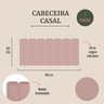 Cabeceira Casal Modulada Arredondada Cama Box Veludo Nude - 2
