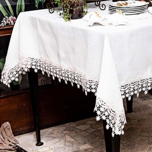 Toalha de Mesa Retangular 180x225cm 9018 - Rafimex Branca