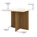 Ver imagem 3 de Sala de Jantar Helo 120x90 com Vidro 4l Cadeiras Jade Poliman Móveis