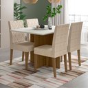 Ver imagem 5 de Sala de Jantar Helo 120x90 com Vidro 4l Cadeiras Jade Poliman Móveis