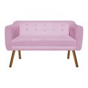 Ver imagem 2 de Kit Sofá Retrô 02 Lugares e 02 Poltronas Júlia Rosa Bebê
