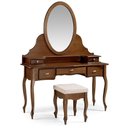 Ver imagem 1 de Penteadeira Louvre Completa com Banqueta Imbuia Verniz