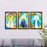 Conjunto Kit 3 Quadros Decorativos Santas Católicas Los Quadros - 2