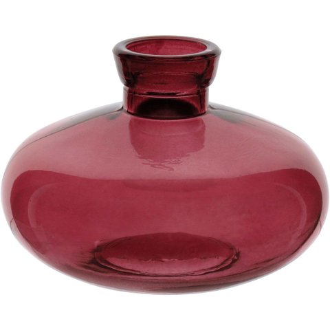 Vaso Garrafa Decorativo de Vidro Vinho 6x9x9cm Enfeite Sala Mesa Estante Flores