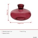 Ver mais imagens de Vaso Garrafa Decorativo de Vidro Vinho 6x9x9cm Enfeite Sala Mesa Estante Flores