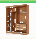 Ver imagem 3 de Guarda Roupa Solteiro com Espelho 100% MDF 2 Portas de Correr 3 Gavetas 183cm Búzios Cinamomo - Valverde