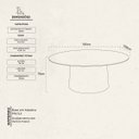 Ver imagem 3 de Mesa Oval Design Moderno 180cm X 100cm Base em Madeira Maciça Amanda