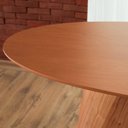 Ver imagem 4 de Mesa Oval Design Moderno 180cm X 100cm Base em Madeira Maciça Amanda