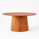 Ver imagem 2 de Mesa Oval Design Moderno 180cm x 100cm Base em Madeira Maciça Amanda Marrom/Mel