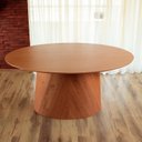 Ver imagem 2 de Mesa Oval Design Moderno 180cm X 100cm Base em Madeira Maciça Amanda