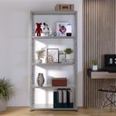 Ver imagem 3 de Estante Aço Armário Expositor 5 Bandeja Organizador Multiuso Escritório Sala Quarto Lavanderia -rpm