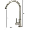 Ver imagem 2 de Torneira Cozinha Banheiro Aço Inox Escovado
