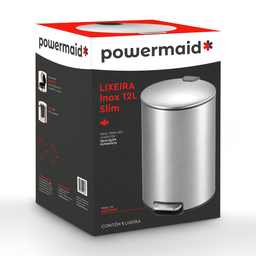 Lixeira Slim em Aço Inox com Pedal e Balde Removível 12l - 4