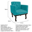Ver imagem 6 de Kit Diva Recamier Diana 140cm Lado Direito e 01 Poltrona Classic Suede - Doce Sonho Móveis RECAMIER 