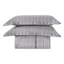 Ver imagem 2 de Kit Colcha Cobre Leito Casal King Size 3 Peças Cama 300 Fios Porta Travesseiro Cores Vivas Cinza