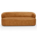 Ver mais imagens de Sofá 3 Lugares 205cm com Poltrona Giratória Orgânica Heidy F04 Couríssimo Whisky - Lyam Decor