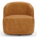 Ver imagem 4 de Sofá 3 Lugares 205cm com Poltrona Giratória Orgânica Heidy F04 Couríssimo Whisky - Lyam Decor