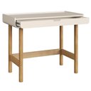 Ver imagem 5 de Mesa Escrivaninha 100cm 1 Gaveta Pé Madeira Luara Off White A10 - Mpozenato