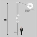 Ver imagem 5 de Lustre Pendente para Sala Pé Direito Duplo Trio Arabesques Branco