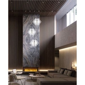 Lustre Pendente para Sala Pé Direito Duplo Trio Arabesques Branco