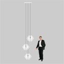 Ver imagem 2 de Lustre Pendente para Sala Pé Direito Duplo Trio Arabesques Branco