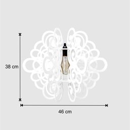 Lustre Pendente para Sala Pé Direito Duplo Trio Arabesques Branco - 6