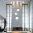 Ver imagem 4 de Lustre Pendente para Sala Pé Direito Duplo Trio Arabesques Branco