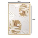 Ver imagem 4 de Quadro Decorativo para Hall de Entrada com Moldura Folhas Gold Desenho Plantas