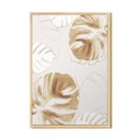 Ver imagem 1 de Quadro Decorativo para Hall de Entrada com Moldura Folhas Gold Desenho Plantas