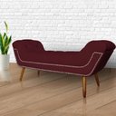 Ver imagem 2 de Recamier Sofá Divã Namoradeira Sienna 195cm King Suede